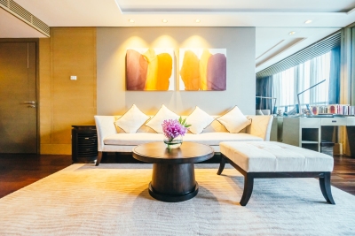 BANGKOK, THAILAND - AUGUST 12 2016: Beautiful luxury living room interior decoration in Hotel
